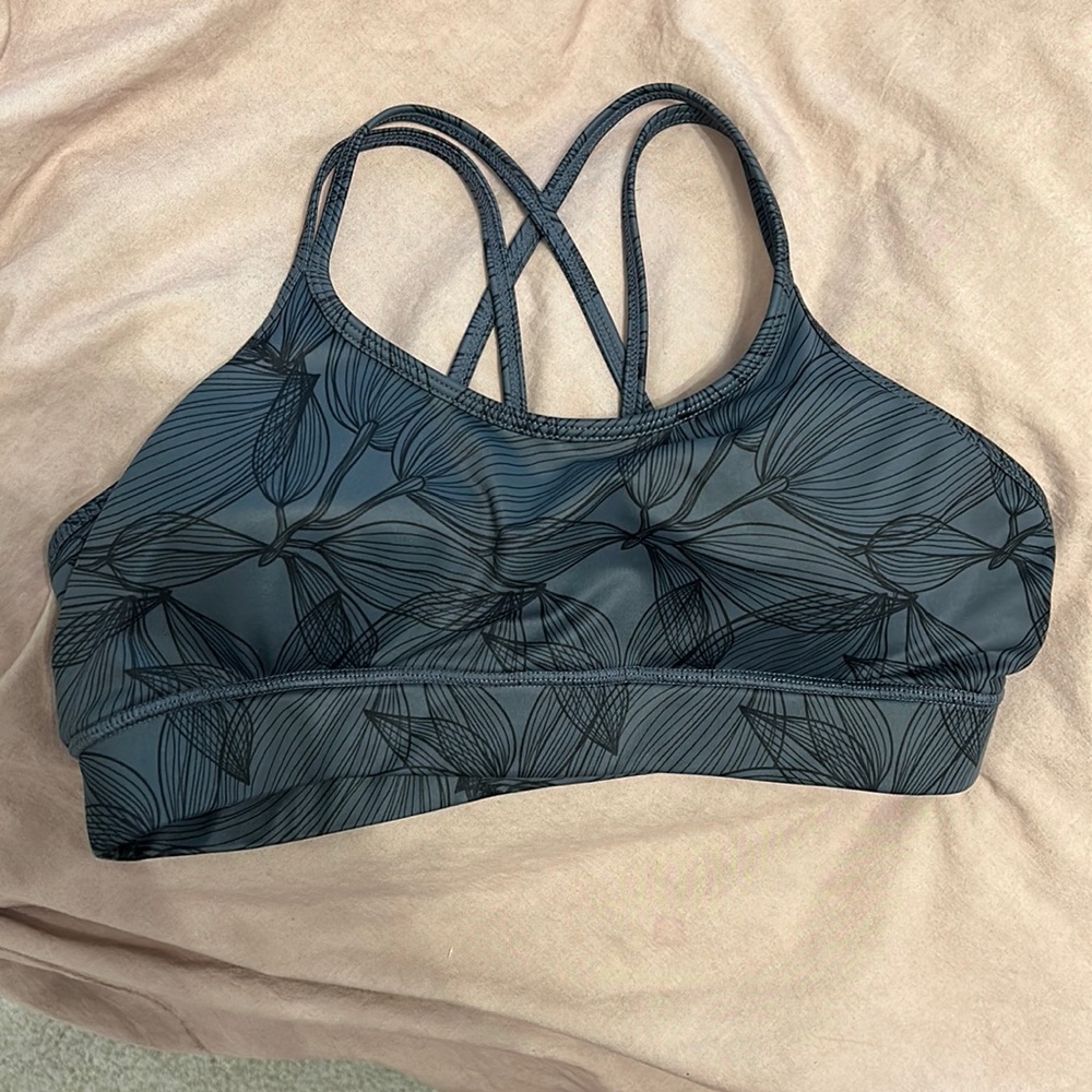 Buffbunny Floral Patterned Grey Sportsbra